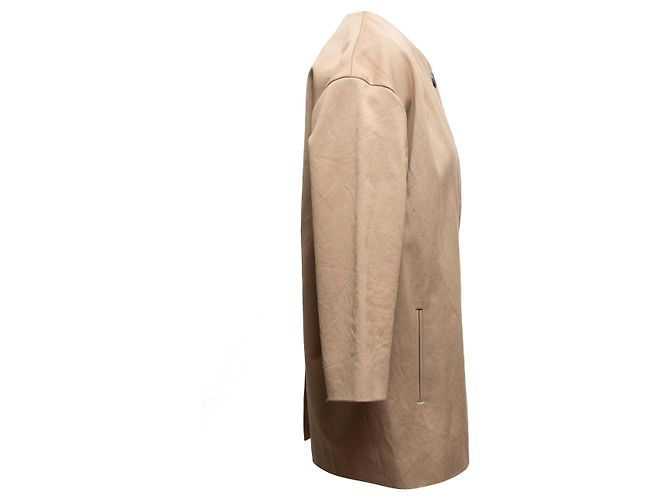 Cappotto senza collo Isabel Marant color Tan Taglia US 2 Beige - vista 3