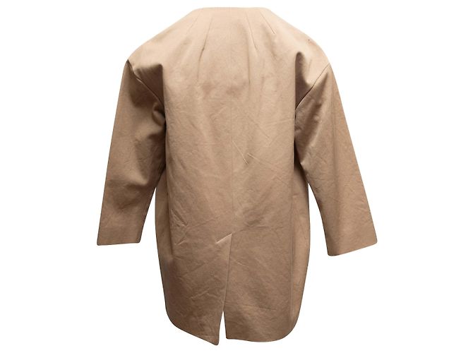 Cappotto senza collo Isabel Marant color Tan Taglia US 2 Beige - vista 4