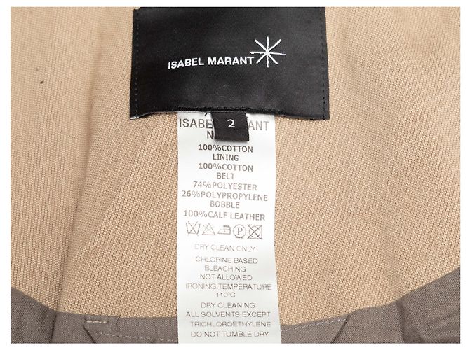 Cappotto senza collo Isabel Marant color Tan Taglia US 2 Beige - vista 5