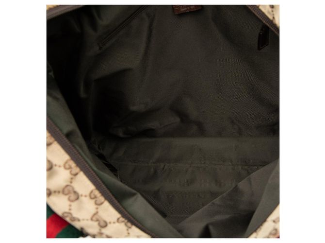 Tote Verticale Gucci GG Canvas Web marrone - vista 4