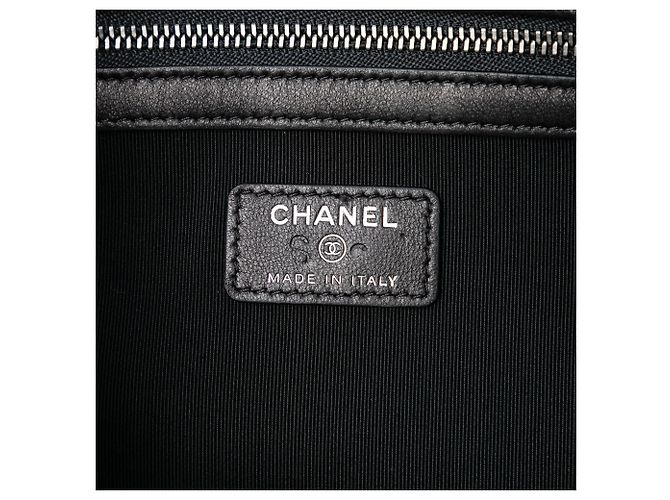 Clutch Chanel Medium Canvas La Pausa Zip O Case Nera Nero - vista 5