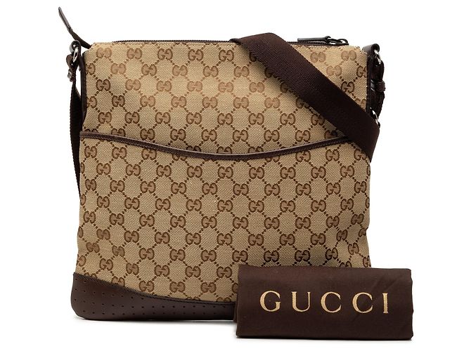 Borsa a tracolla Gucci GG Canvas marrone - vista 8