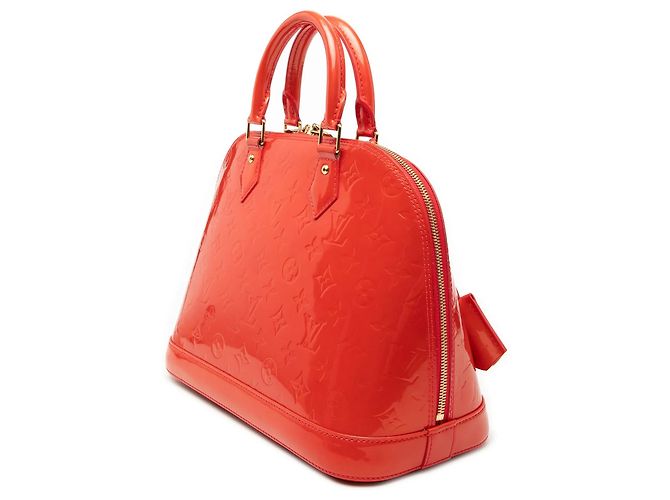 Borsa Alma PM Monogram Vernis Arancione Louis Vuitton - vista 2