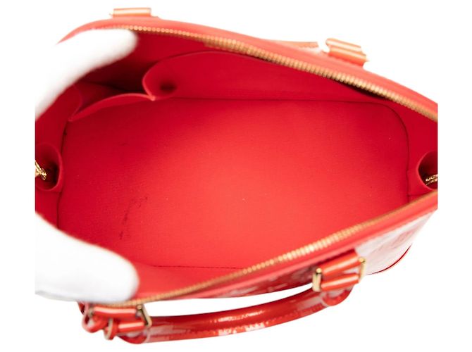 Borsa Alma PM Monogram Vernis Arancione Louis Vuitton - vista 4