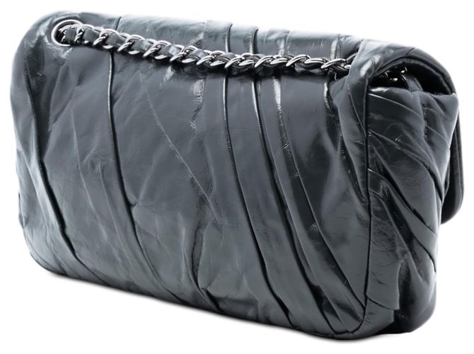 Borsa a tracolla Chanel Medium Glazed Calfskin Twisted Flap nera Nero - vista 2