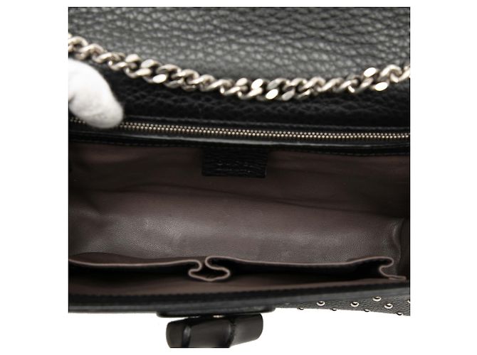 Gucci Medium Studded Leather Miss Bamboo Umhängetasche schwarz - Ansicht 4