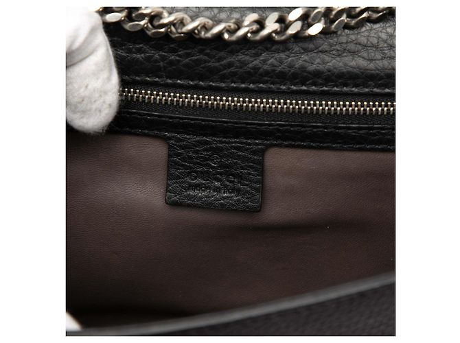 Gucci Medium Studded Leather Miss Bamboo Umhängetasche schwarz - Ansicht 5