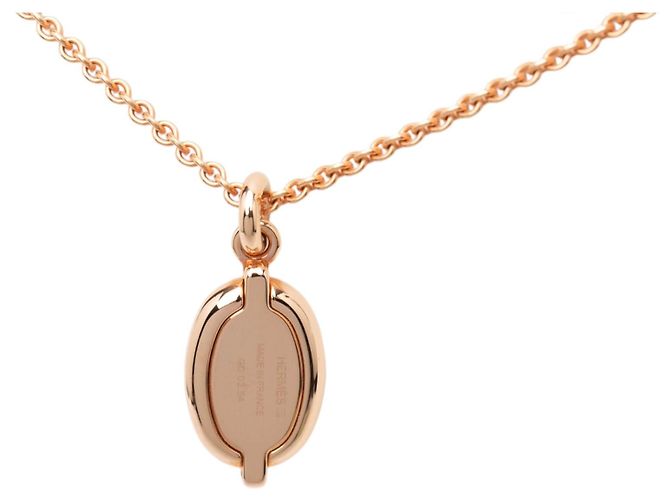 Collana con pendente Maillon placcato oro rosa Mini Hermès Gold D'oro - vista 2