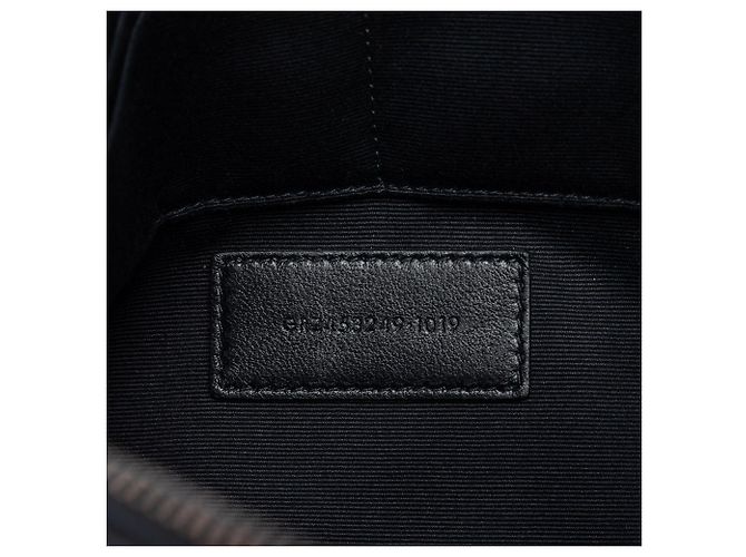 Clutch Monogram in pelle con stampa coccodrillo nera Saint Laurent Nero - vista 6