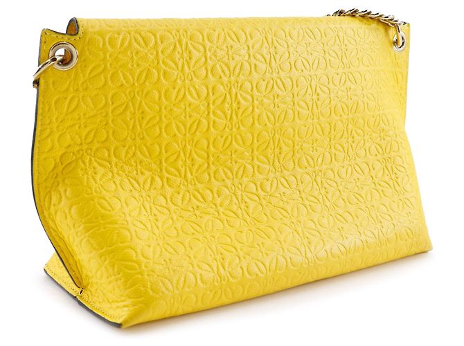 Borsa a tracolla Avenue in pelle Repeat Anagram LOEWE gialla Giallo - vista 2