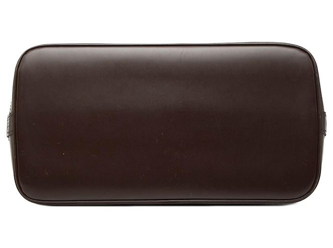 Borsa Louis Vuitton Alma PM in Damier Ebene marrone - vista 3
