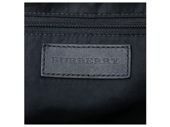 Tote de nylon Burberry Supernova Check azul com fivela - vista 5