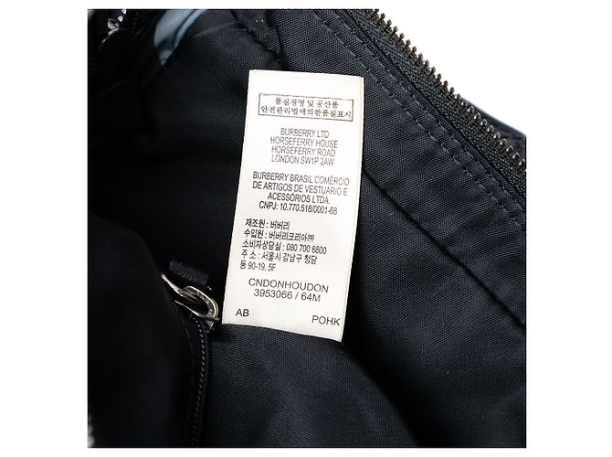 Tote de nylon Burberry Supernova Check azul com fivela - vista 6
