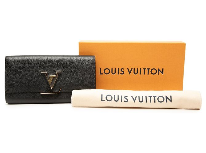 Langer Louis Vuitton Taurillon Capucines Geldbeutel schwarz - Ansicht 10