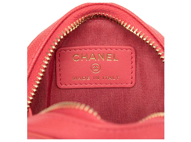 Portafoglio Chanel Caviar Filigree rosa - vista 5