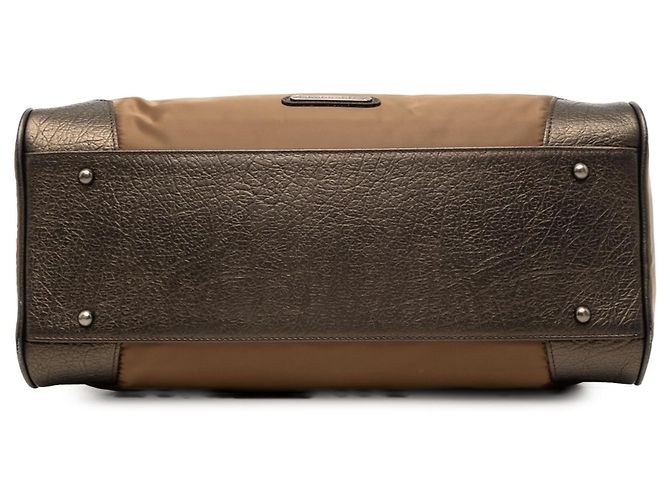 Borsa Burberry in nylon marrone - vista 3