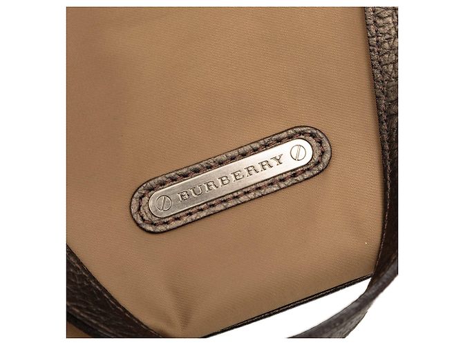 Borsa Burberry in nylon marrone - vista 5