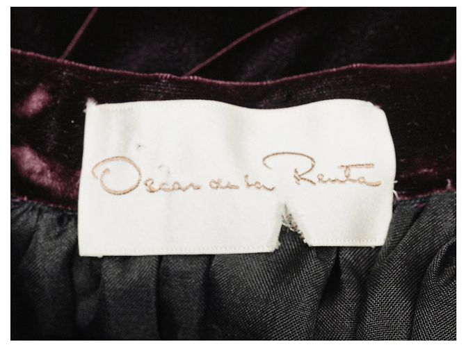 Falda Maxi de Terciopelo Plum Oscar de la Renta Talla US 4 Púrpura - vista 4