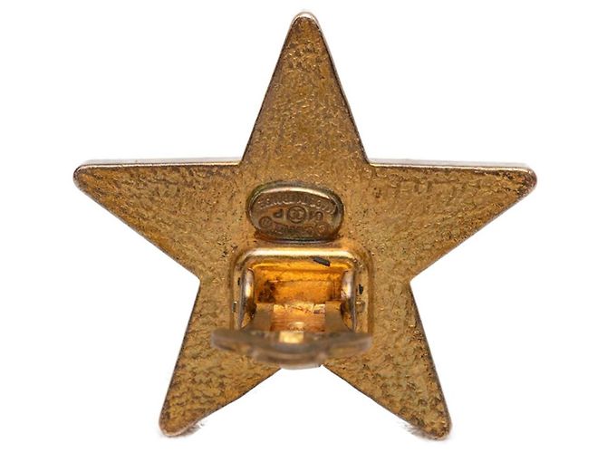 Orecchini a clip Chanel CC neri smaltati con stella placcati oro Nero - vista 3
