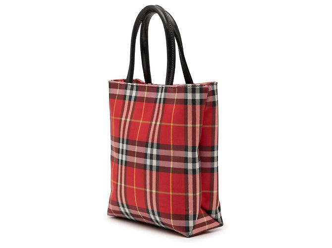 Borsa a mano in nylon Burberry House Check rossa Rosso - vista 2