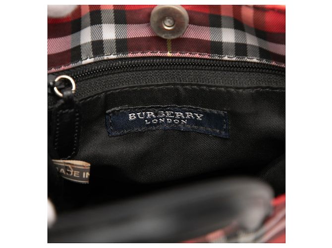 Borsa a mano in nylon Burberry House Check rossa Rosso - vista 5