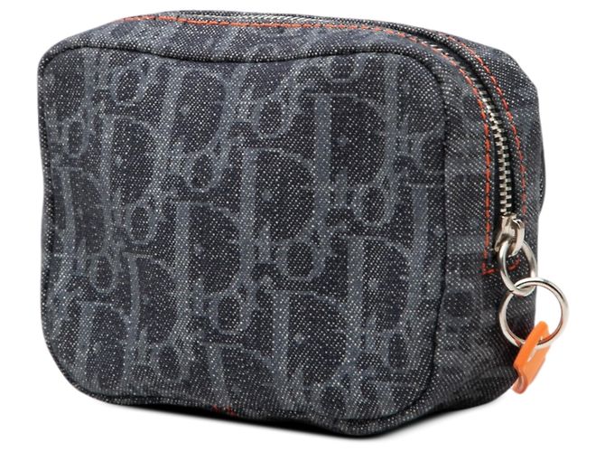 Portamonete Flight in denim blu Dior Oblique - vista 2