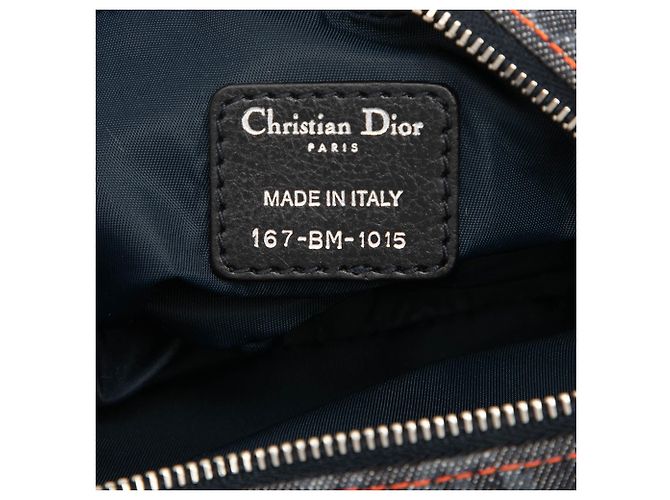 Portamonete Flight in denim blu Dior Oblique - vista 5