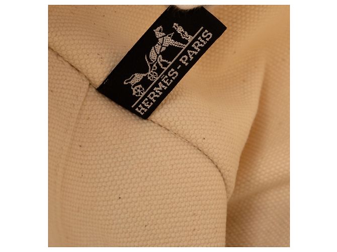 Tote GM em lona amarela Hermès Bora Bora Amarelo - vista 5
