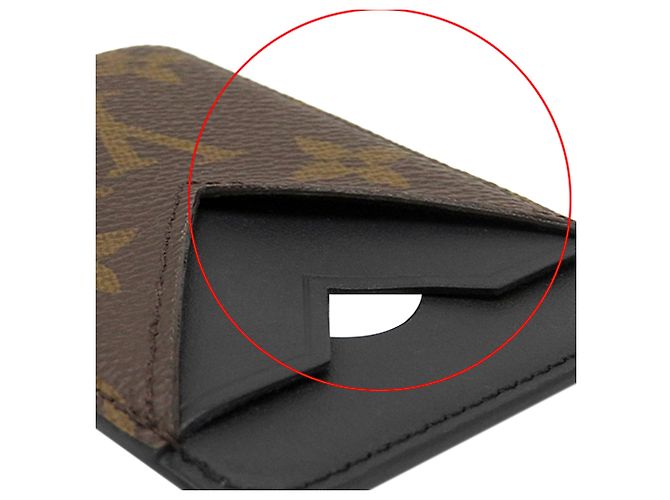 Brauner Louis Vuitton Monogram Macassar Magnetischer Kartenhalter - Ansicht 5