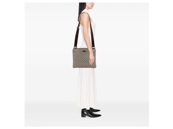 Borsa a tracolla Gucci GG Supreme Beige - vista 6