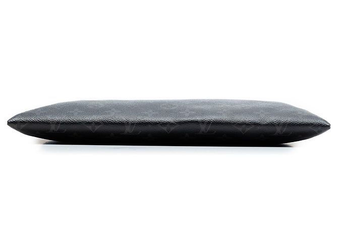 Pochette GM Discovery Louis Vuitton Monogram Eclipse nera - Clutch Nero - vista 3