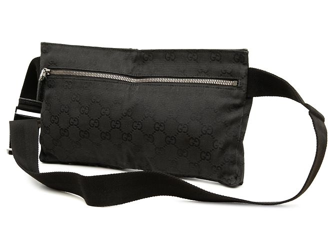 Borsa a tracolla Gucci GG Canvas con doppia tasca nera Nero - vista 2