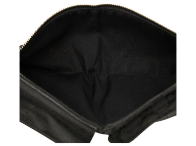 Borsa a tracolla Gucci GG Canvas con doppia tasca nera Nero - vista 4