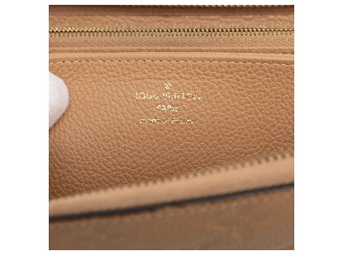 Cartera larga Zippy Louis Vuitton Monogram Empreinte Tan Camello - vista 5