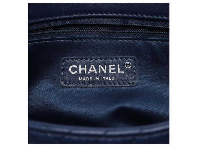 Borsa a tracolla Chanel Medium Lambskin CC Crossing Flap Blu - vista 5