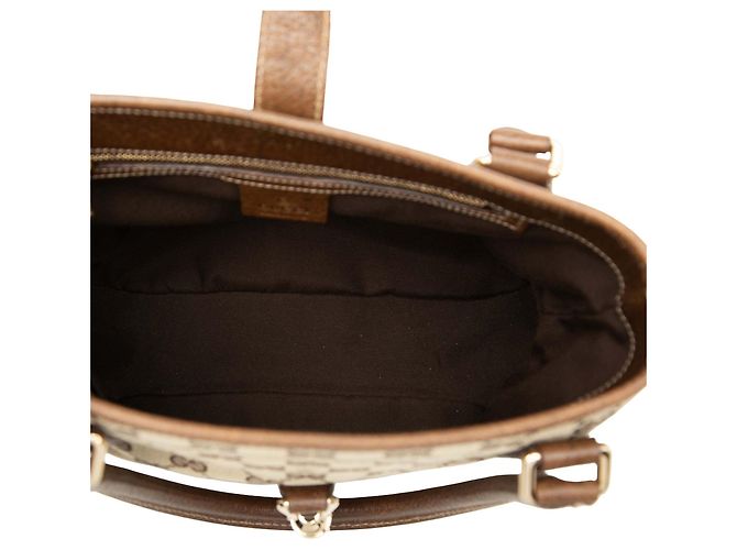Borsa Jackie Tote Gucci GG Canvas Beige - vista 4