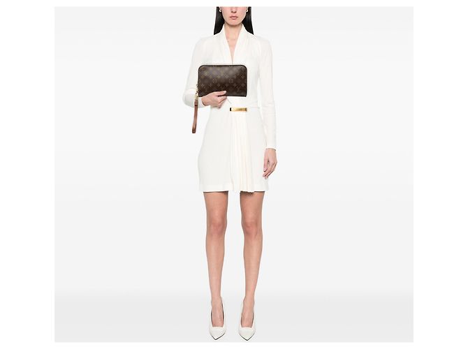 Clutch Louis Vuitton Monogram Orsay marrone - vista 6