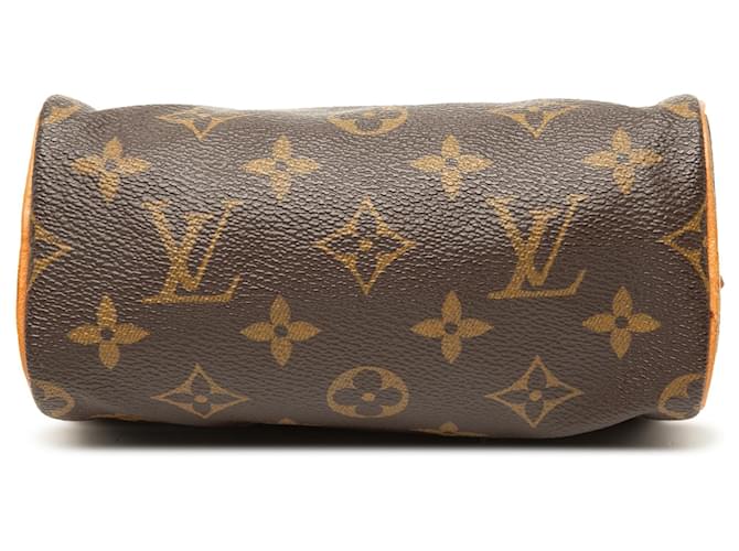 Borsa Louis Vuitton Monogram Mini Speedy HL marrone - vista 3