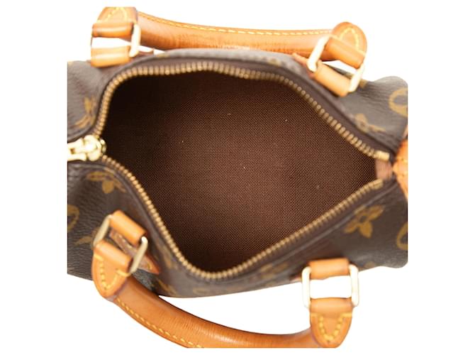 Borsa Louis Vuitton Monogram Mini Speedy HL marrone - vista 4
