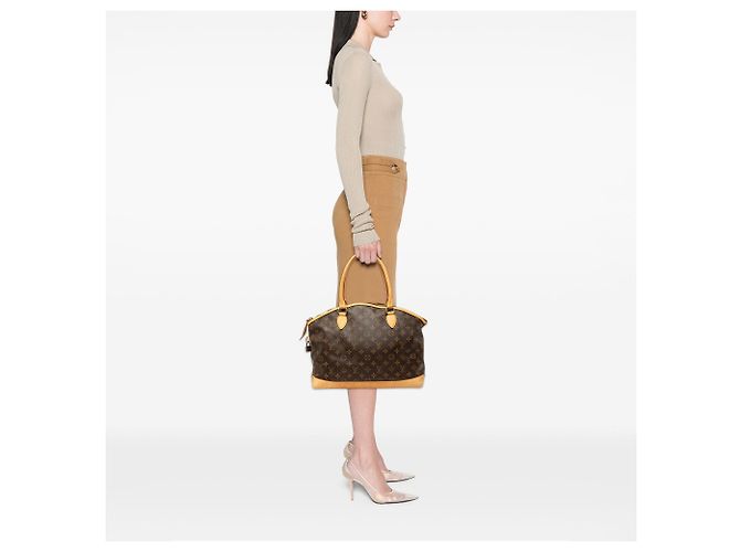 Borsa a mano orizzontale Louis Vuitton Monogram Lockit marrone - vista 9