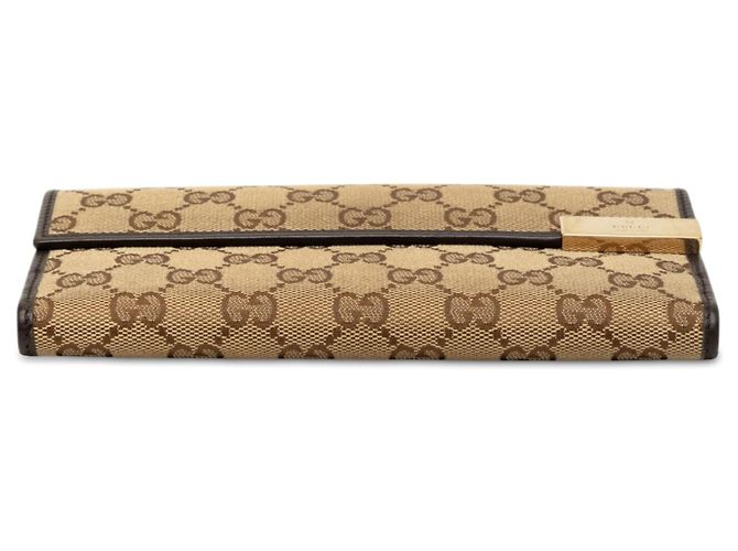 Cartera larga Gucci GG Canvas marrón Castaño - vista 3