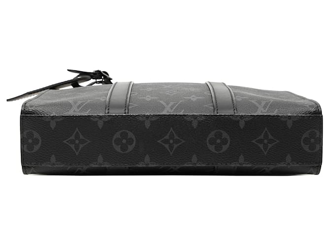 Borsa Satchel Louis Vuitton Monogram Eclipse nera Nero - vista 3