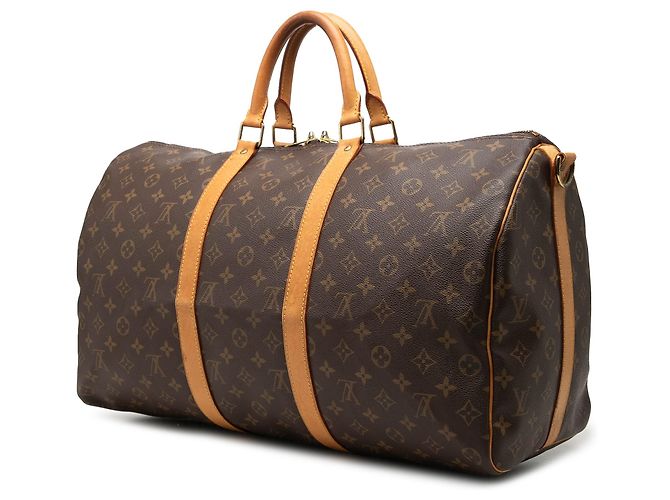 Borsa da viaggio Louis Vuitton Monogram Keepall Bandouliere 50 Marrone - vista 2