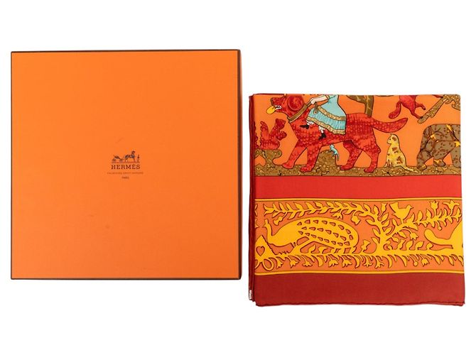 Hermès Seidentuch Multi Early America 90 Mehrfarben - Ansicht 8