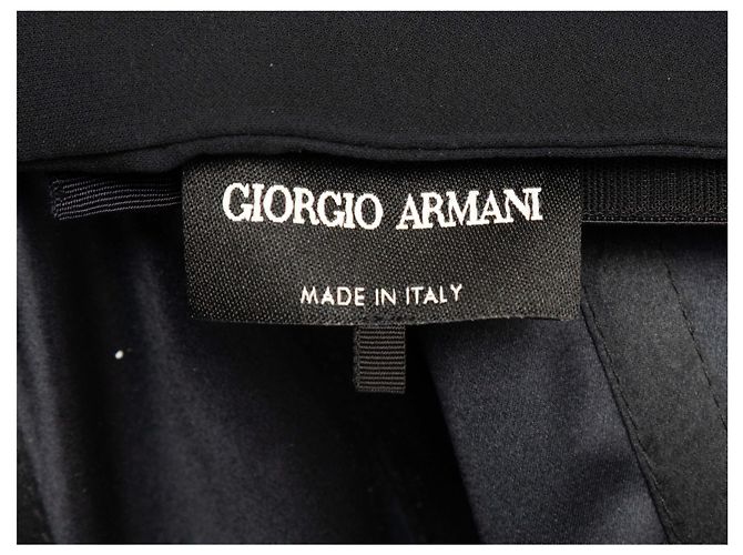 Trägerloses Abendkleid aus Samt und Seide in Navy Giorgio Armani Größe IT 40 - Ansicht 4