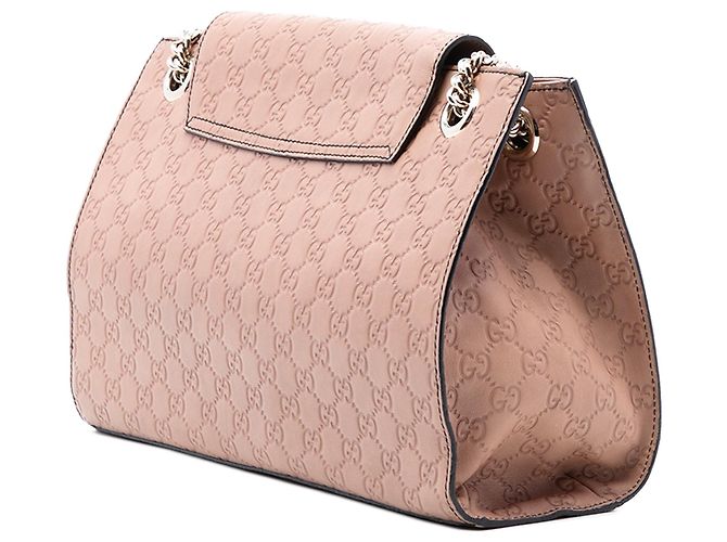 Borsa a tracolla Gucci Large Guccissima Emily marrone - vista 2