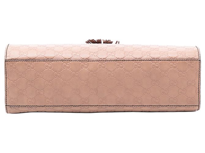Borsa a tracolla Gucci Large Guccissima Emily marrone - vista 3