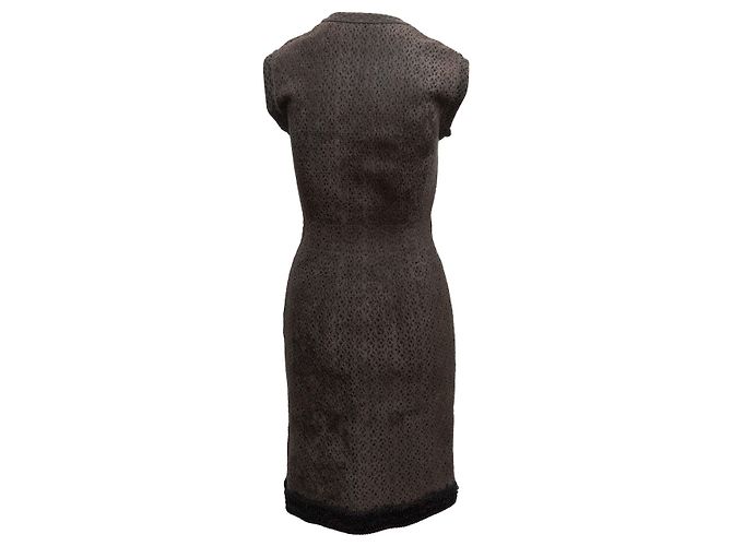 Alaïa Ärmelloses Strickkleid in Dunkelgrün Alaia Größe FR 40 - Ansicht 4