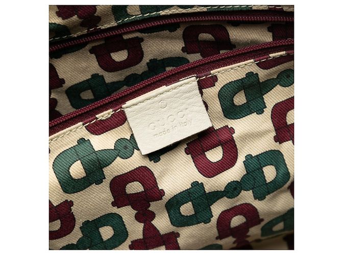 Tote Gucci Guccissima Abbey D Ring bianco - vista 5