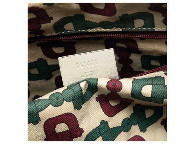 Tote Gucci Guccissima Abbey D Ring bianco - vista 6